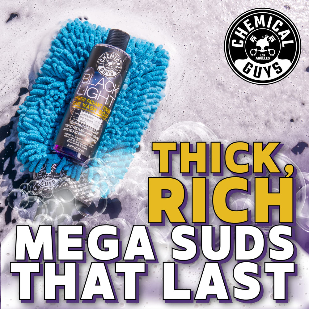 Chemical Guys foam cannon producing thick suds for effective cleaning