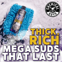 Chemical Guys foam cannon producing thick suds for effective cleaning
