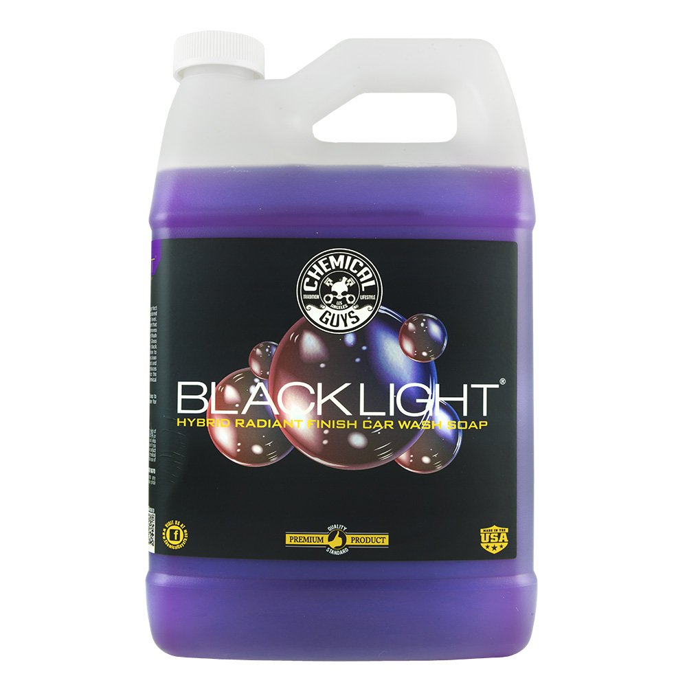 Chemical Guys front gallon bottle showing product branding and benefit