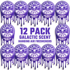 Chemical Guys front packaging showing 12-pack Galactic fresheners and bulk value