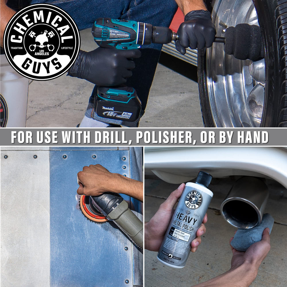 Chemical Guys used with machine polisher for quick, consistent results