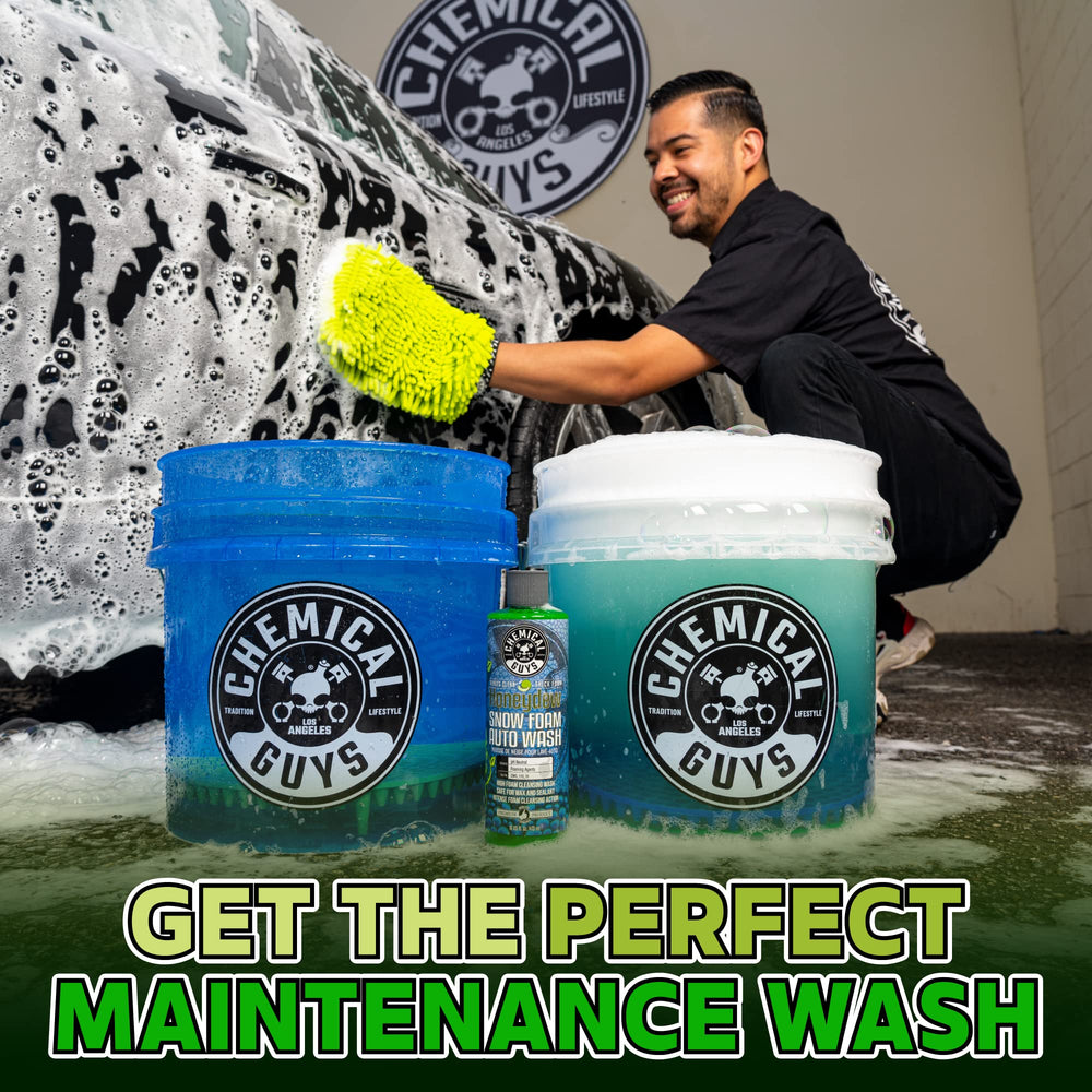 Chemical Guys clean surface being rinsed showing streak-free finish