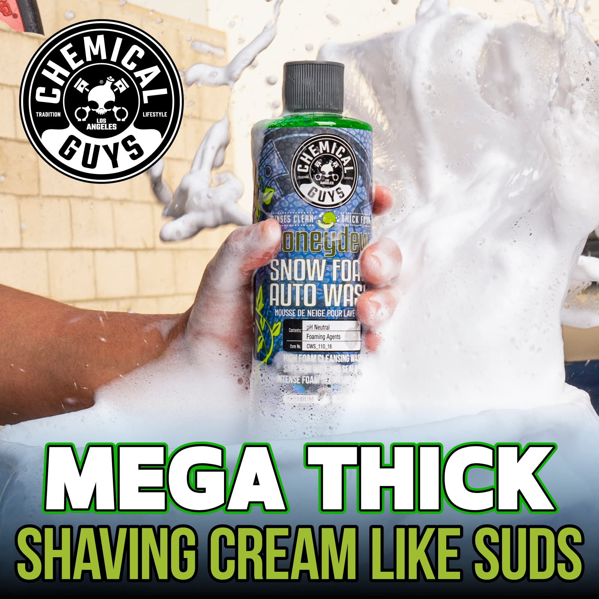 Chemical Guys close-up suds texture showing lubricating foam action