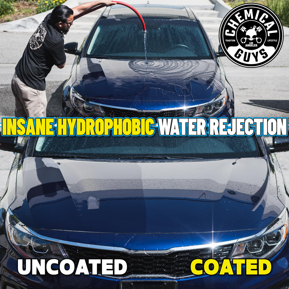Chemical Guys HydroCharge spray bottle in hand for easy DIY application
