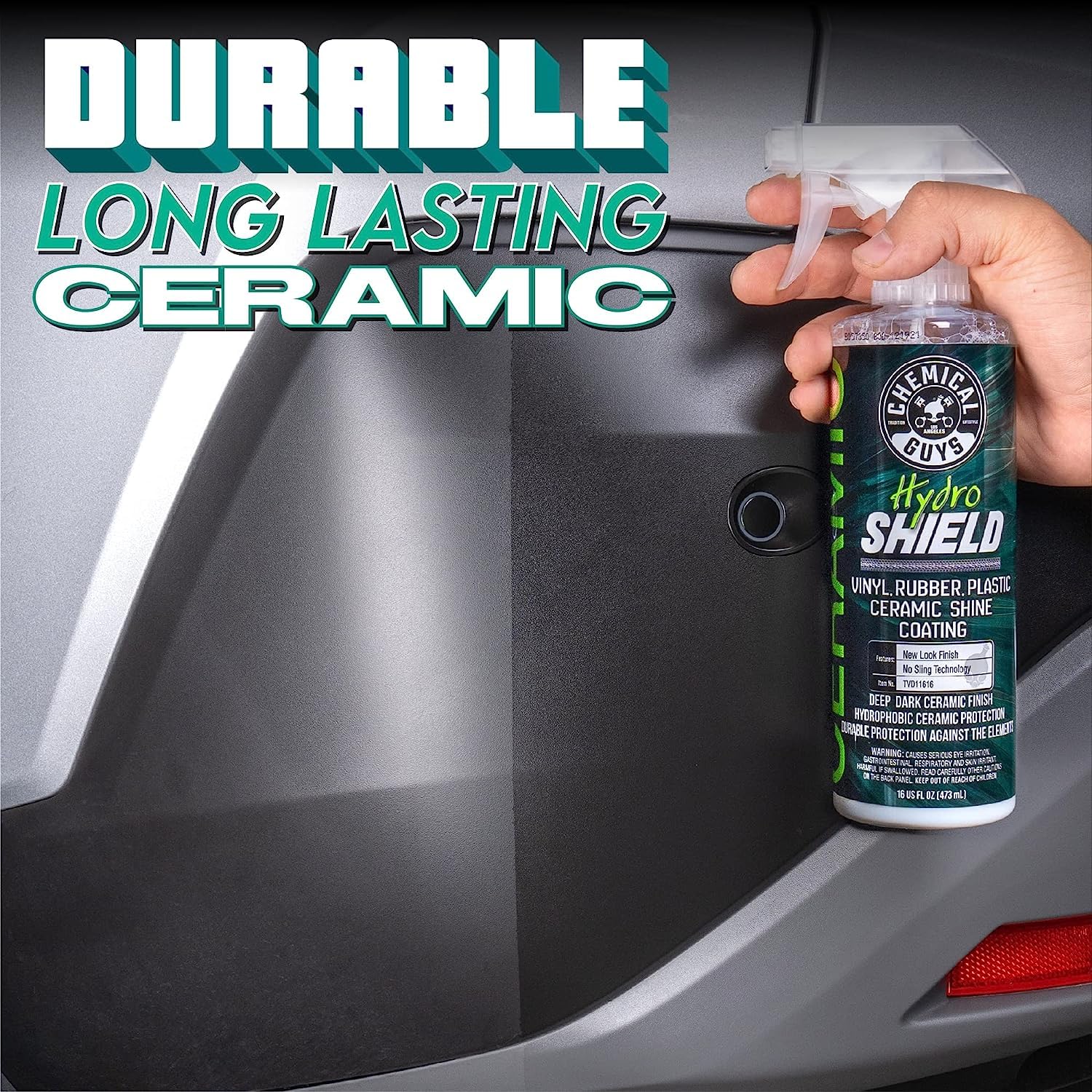 Chemical Guys HydroShield bottle with microfiber towel ready for use