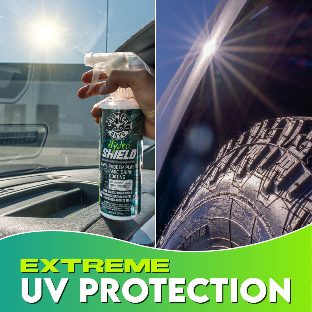 Chemical Guys HydroShield texture closeup highlighting ceramic‑infused finish