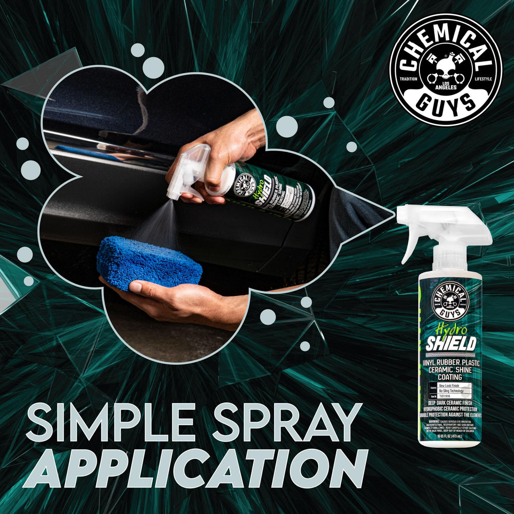 Chemical Guys HydroShield on tire delivering durable glossy tire shine