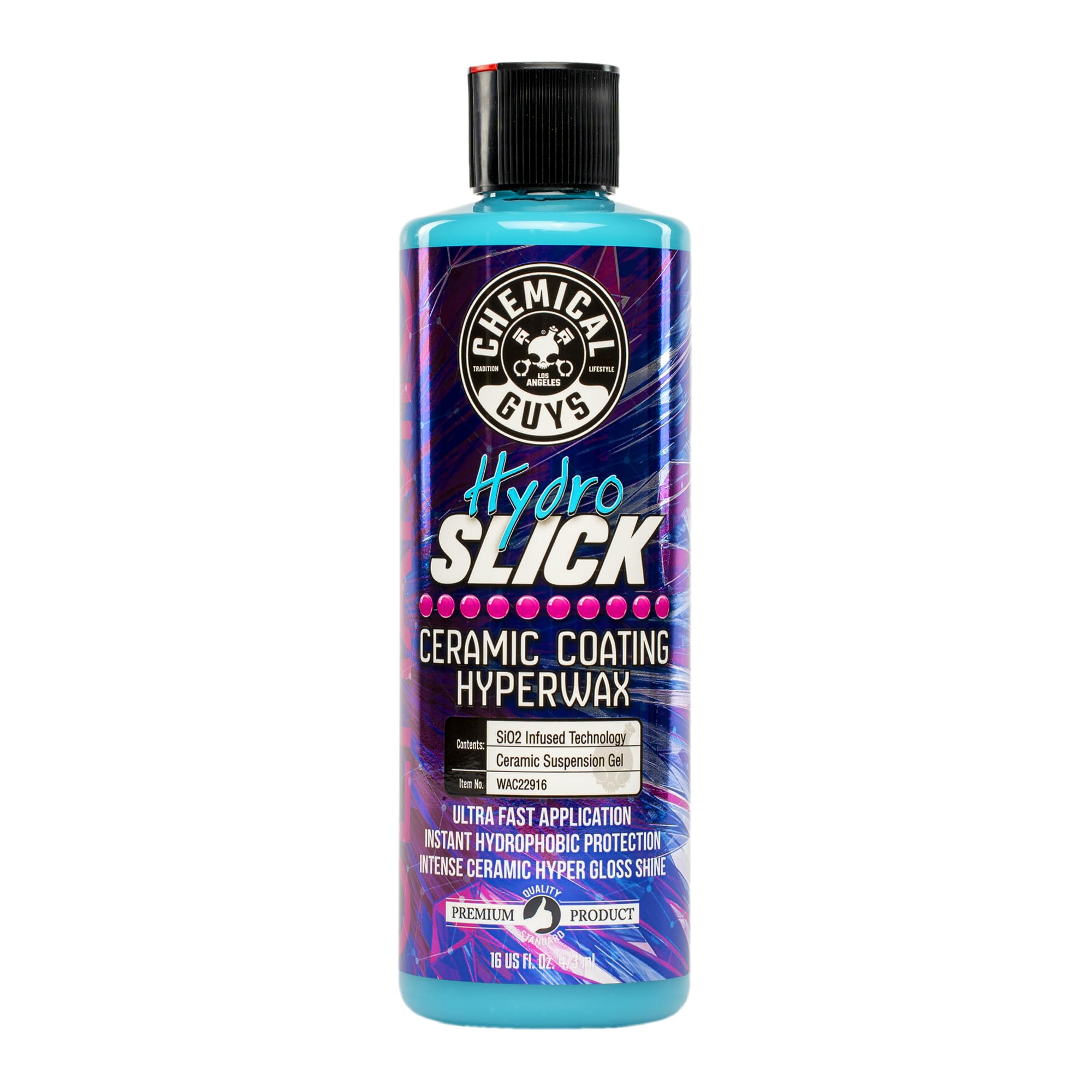 Chemical Guys HydroSlick jar front view showing product and instant gloss benefit