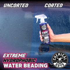 Chemical Guys HydroView spray action cleaning windshield for quick removal of grime