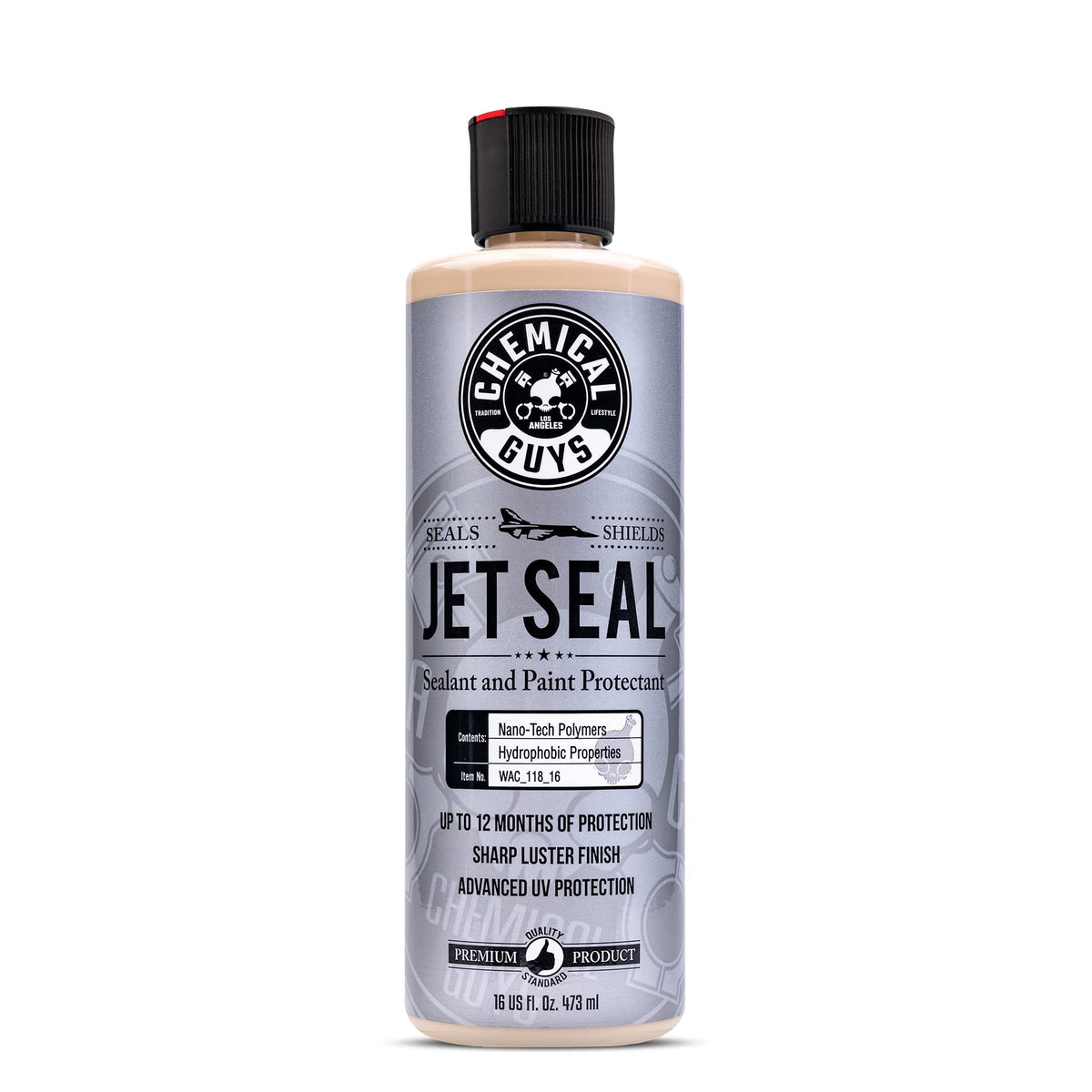 Chemical Guys JetSeal front label showing product identity and benefit