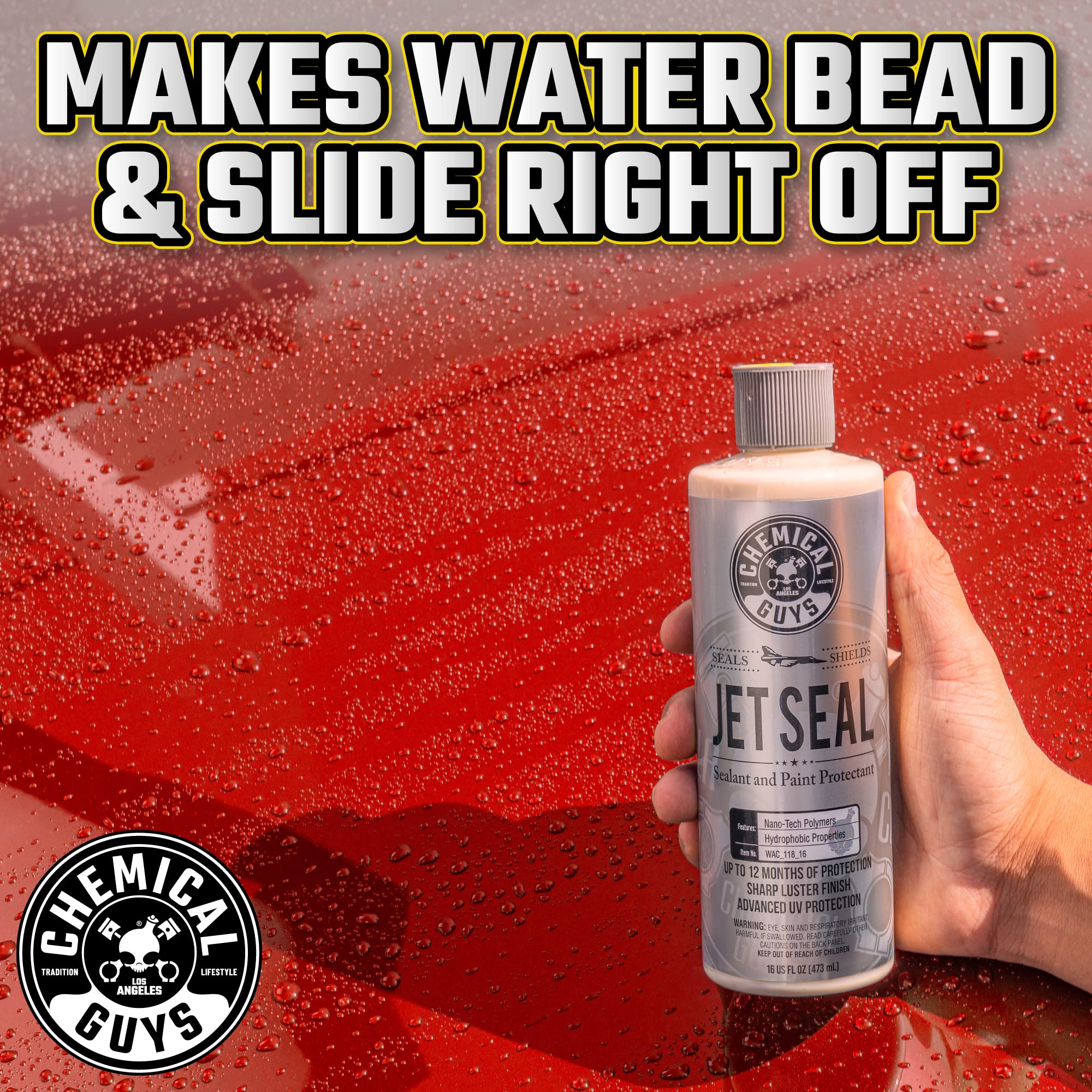 Chemical Guys JetSeal open cap revealing viscous liquid for easy spreading