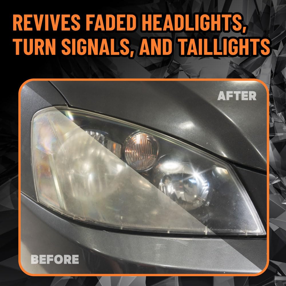 Chemical Guys restored headlights at night improving visible road light