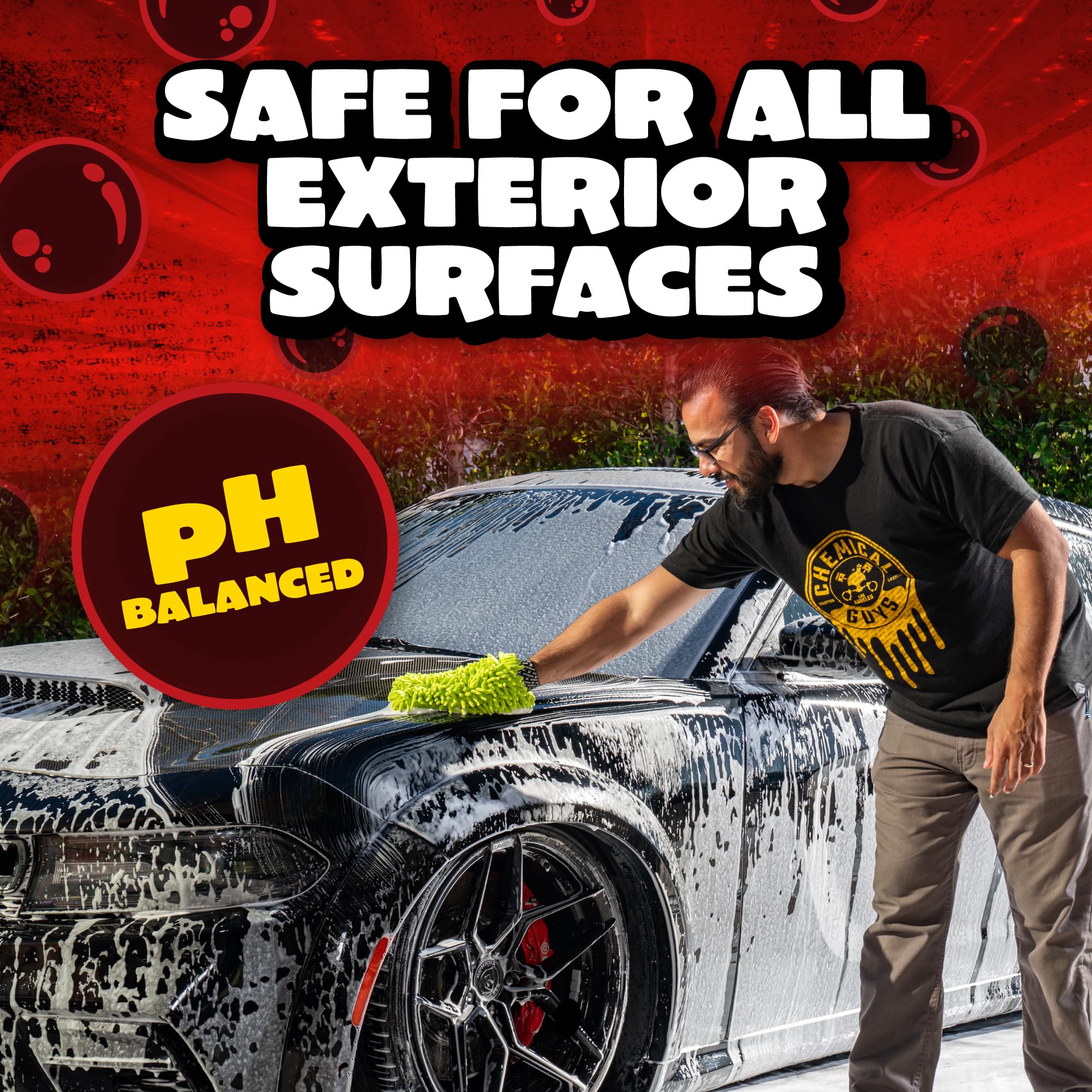 Chemical Guys mitt washing car door panel reducing friction and swirl marks