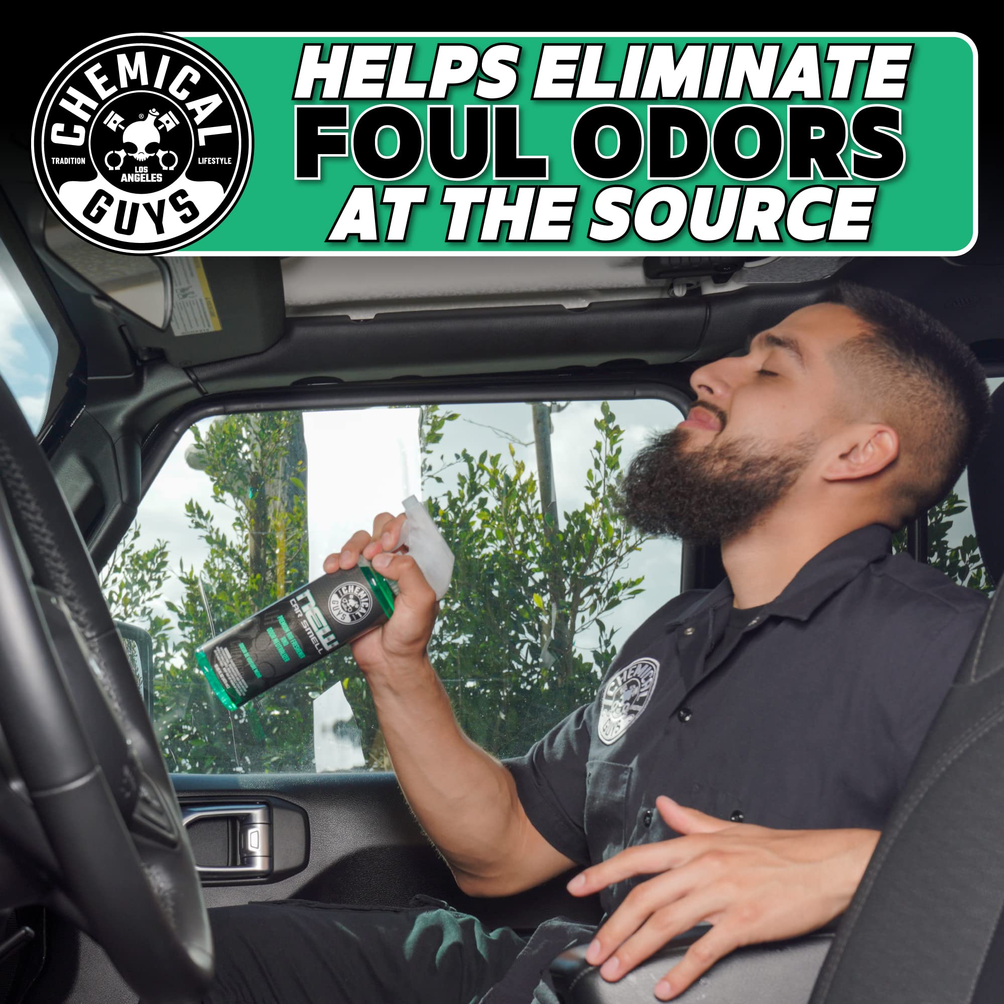 Chemical Guys used in car during road trip for long-lasting freshness