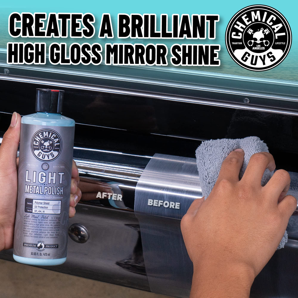 Chemical Guys polishing exhaust tip producing bright corrosion-free finish