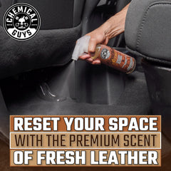 Chemical Guys being used inside car interior to refresh upholstery benefit