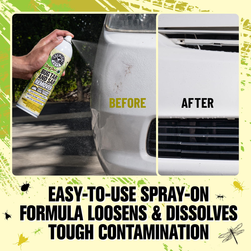 Chemical Guys applied on bumper loosening bugs for easier rinsing