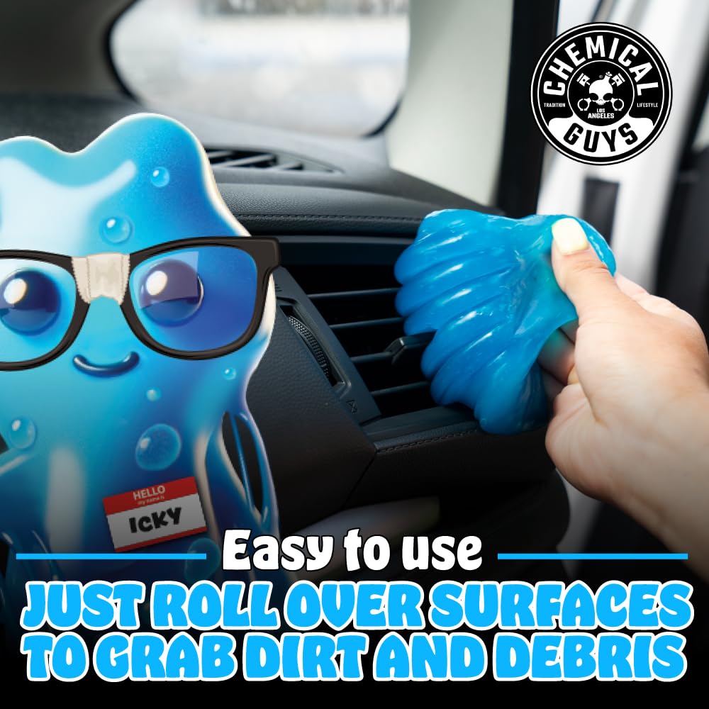 Chemical Guys gel in clean car interior showing fresh scent and quick cleanup