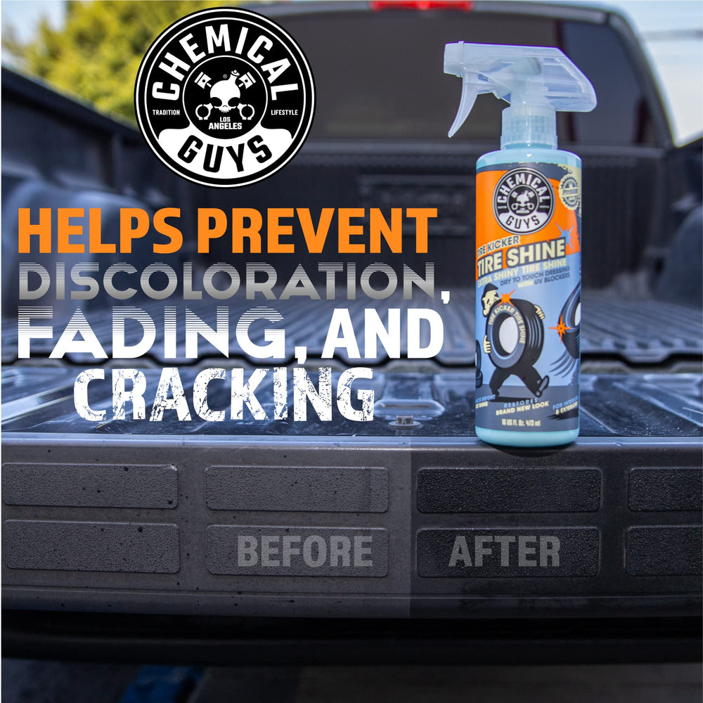 Chemical Guys used in engine bay restoring plastic luster and protection