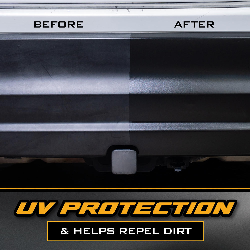 Chemical Guys on mirror housing showing restored trim contrast and depth