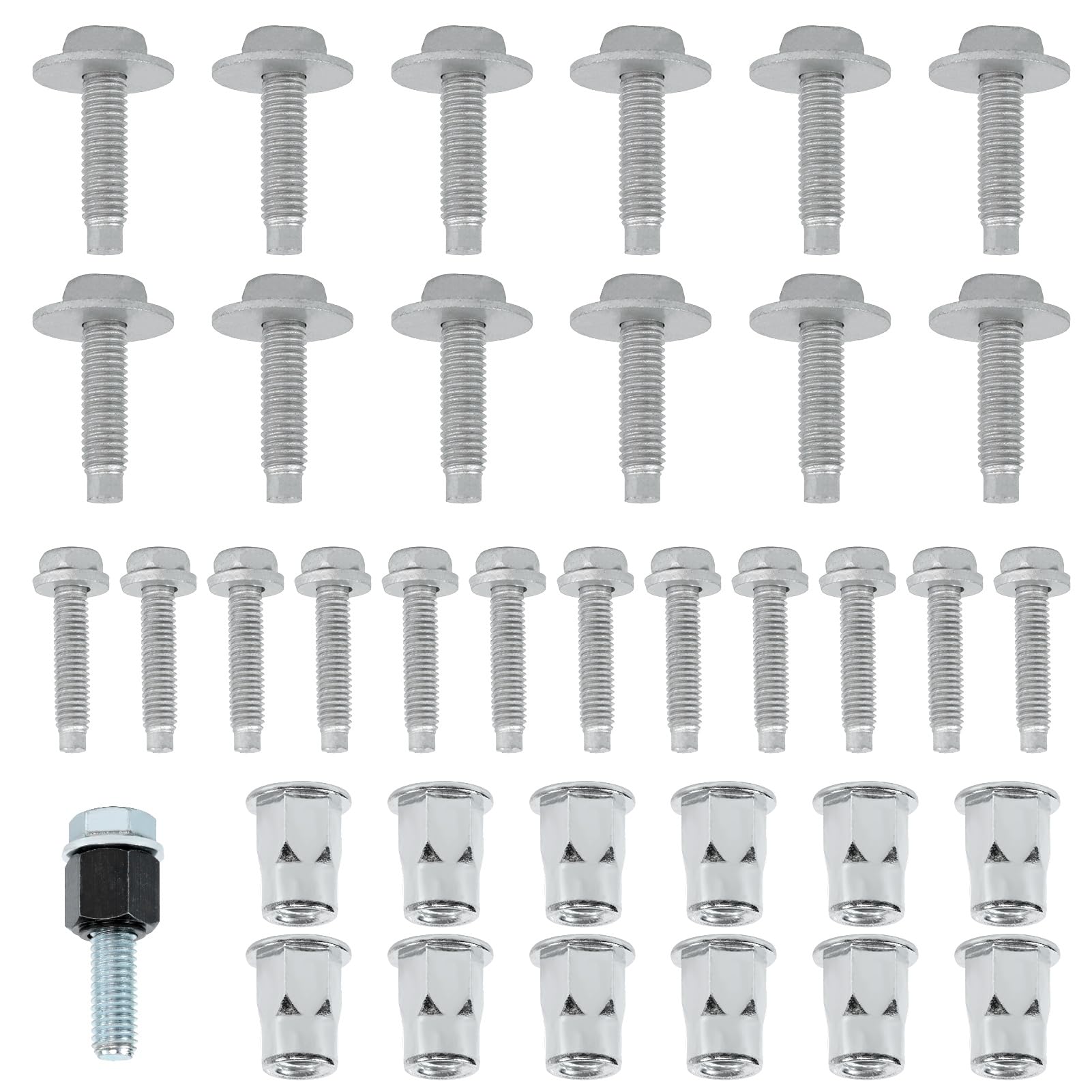 CHENACC front view of complete sidestep hardware kit showing all parts and benefits