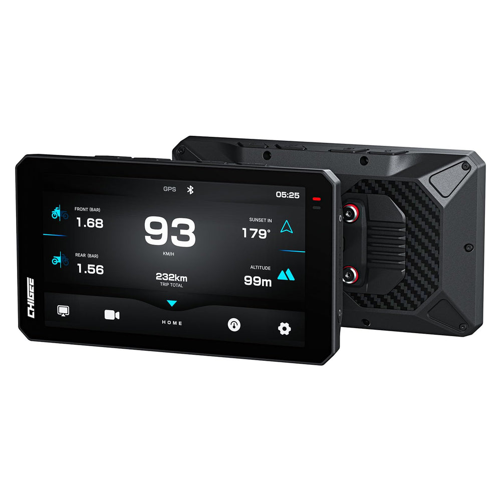 CHIGEE front display showing maps visible in bright light for confident navigation