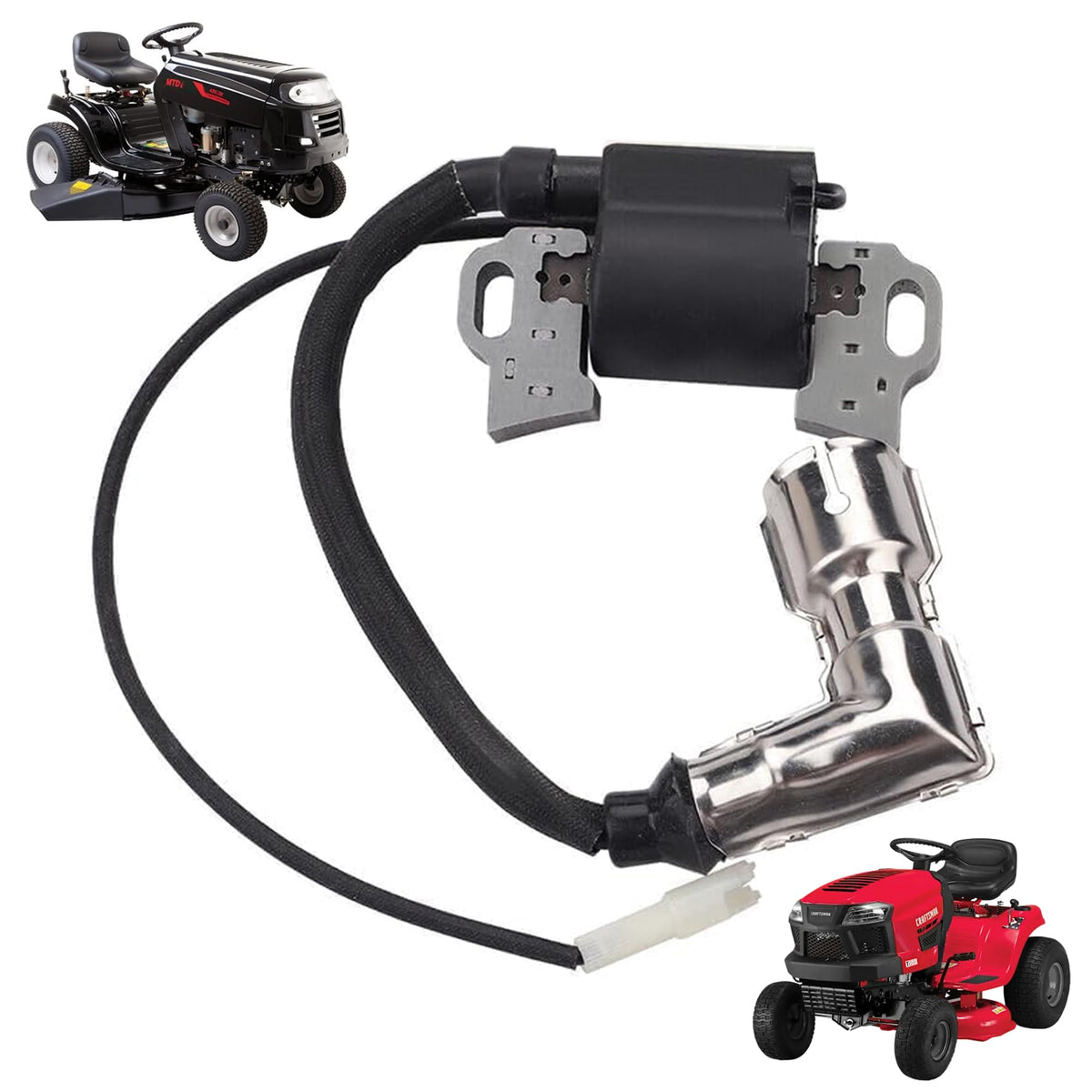 Chikia ignition coil front view showing clean housing and mounting benefits