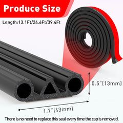 CHUANJI triple-bulb profile close-up showing superior gap sealing
