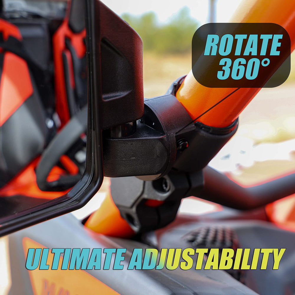 Chupacabra Offroad mirror glass convex reflection, improved rear view benefit
