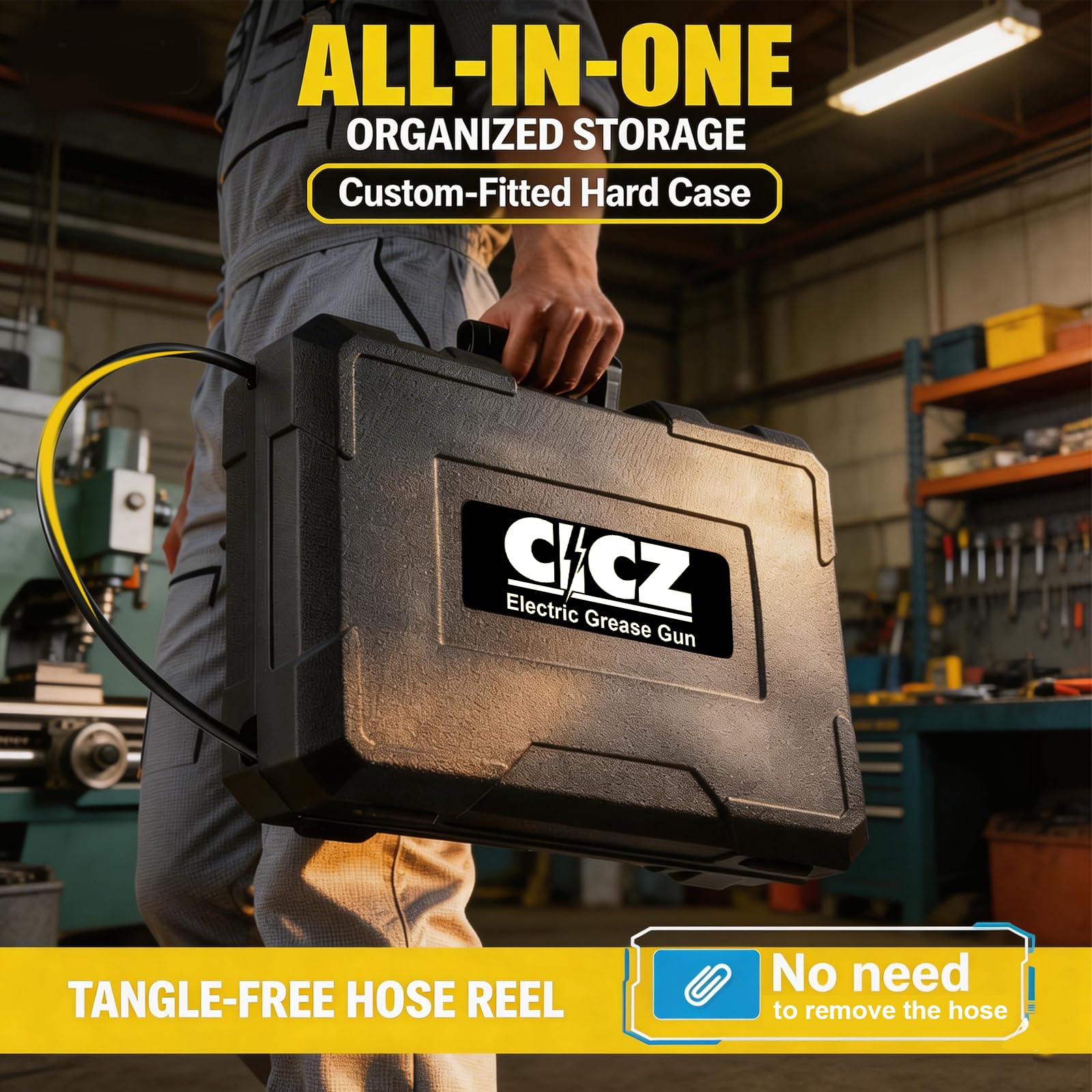 CICZ scale comparison on workbench demonstrating compact portability