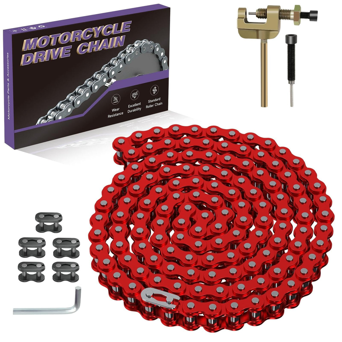 CILOYU front view of #35 chain packaging showing ready‑to‑install chain