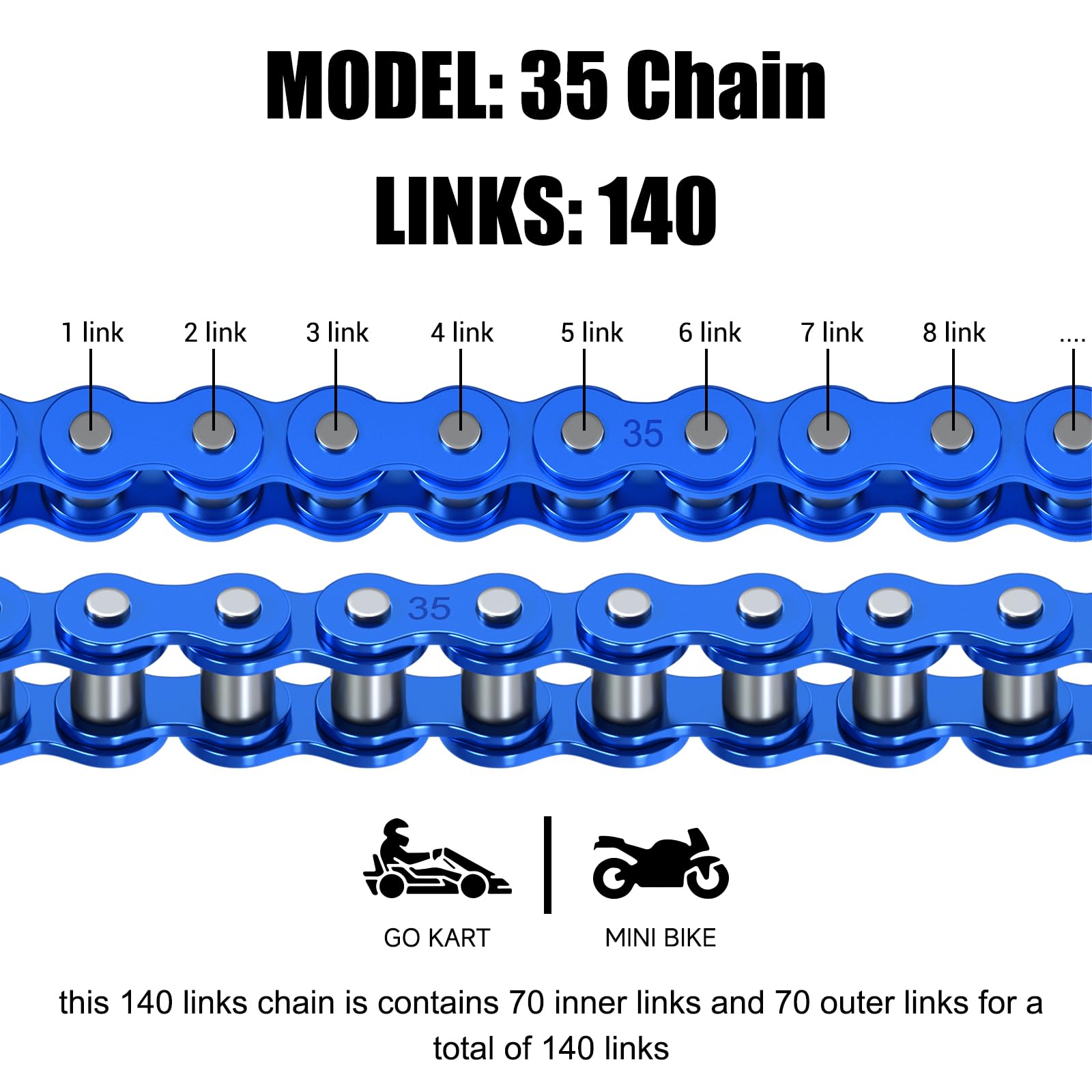 CILOYU chain breaker tool and master links included for easy installation