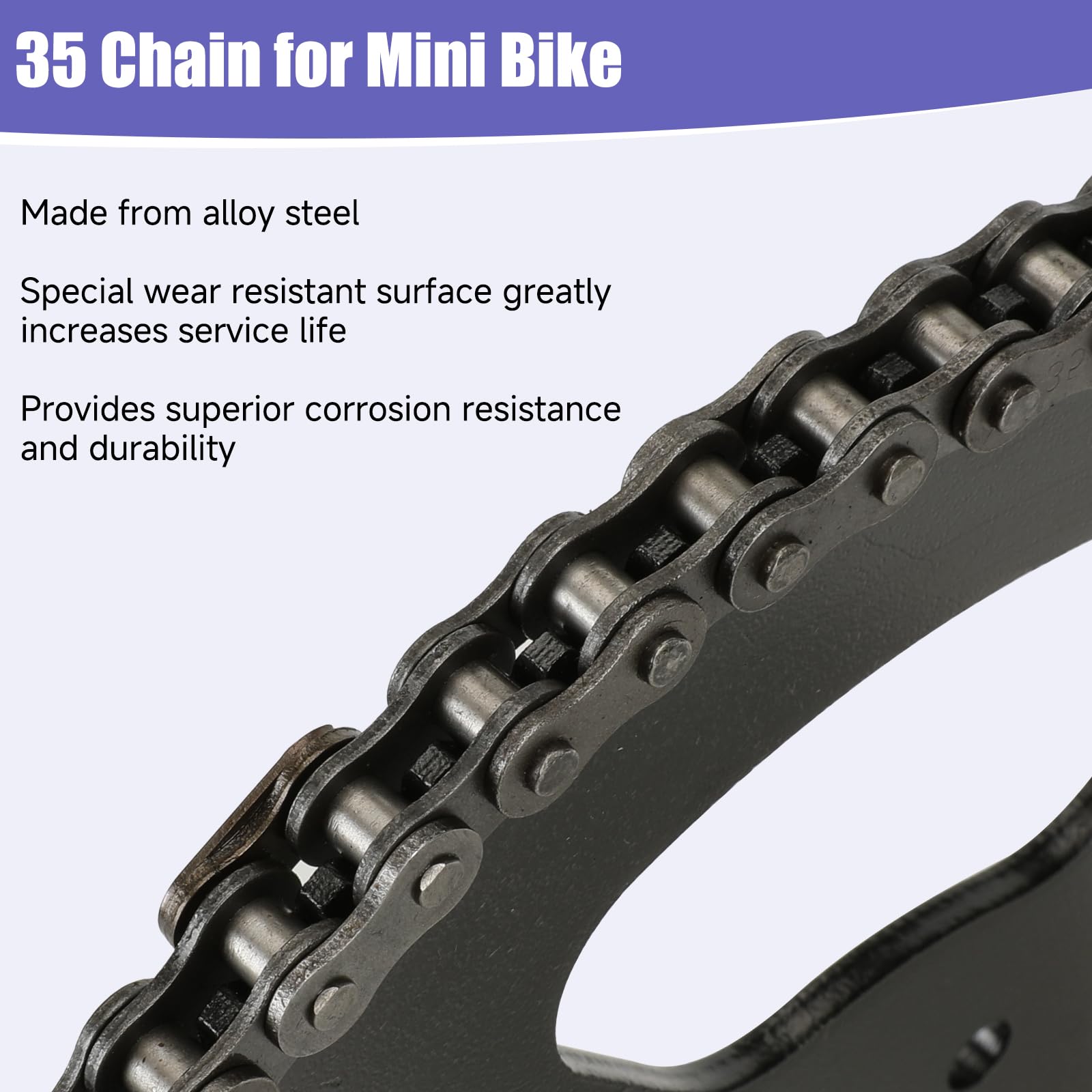 CILOYU chain installed on Coleman mini bike, restores smooth power transfer