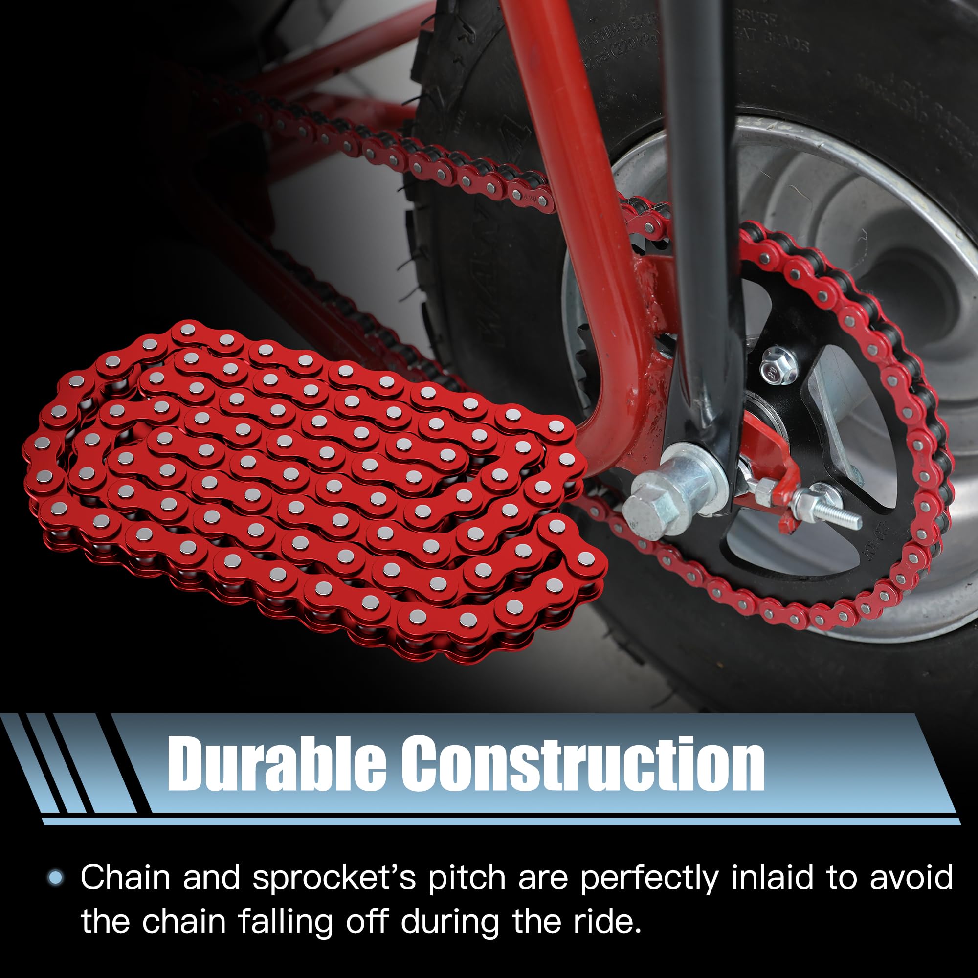 CILOYU chain next to ruler showing 90-link length for correct sizing benefit