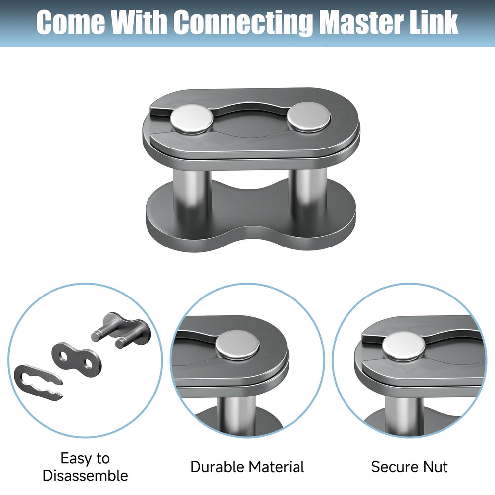 CILOYU packaged chain box with contents showing included adjuster and master link benefit