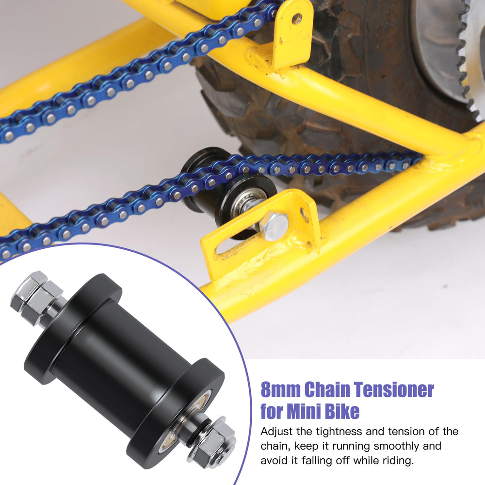 CILOYU rubber-and-metal tensioner detail highlighting secure adjustment to reduce chain wear