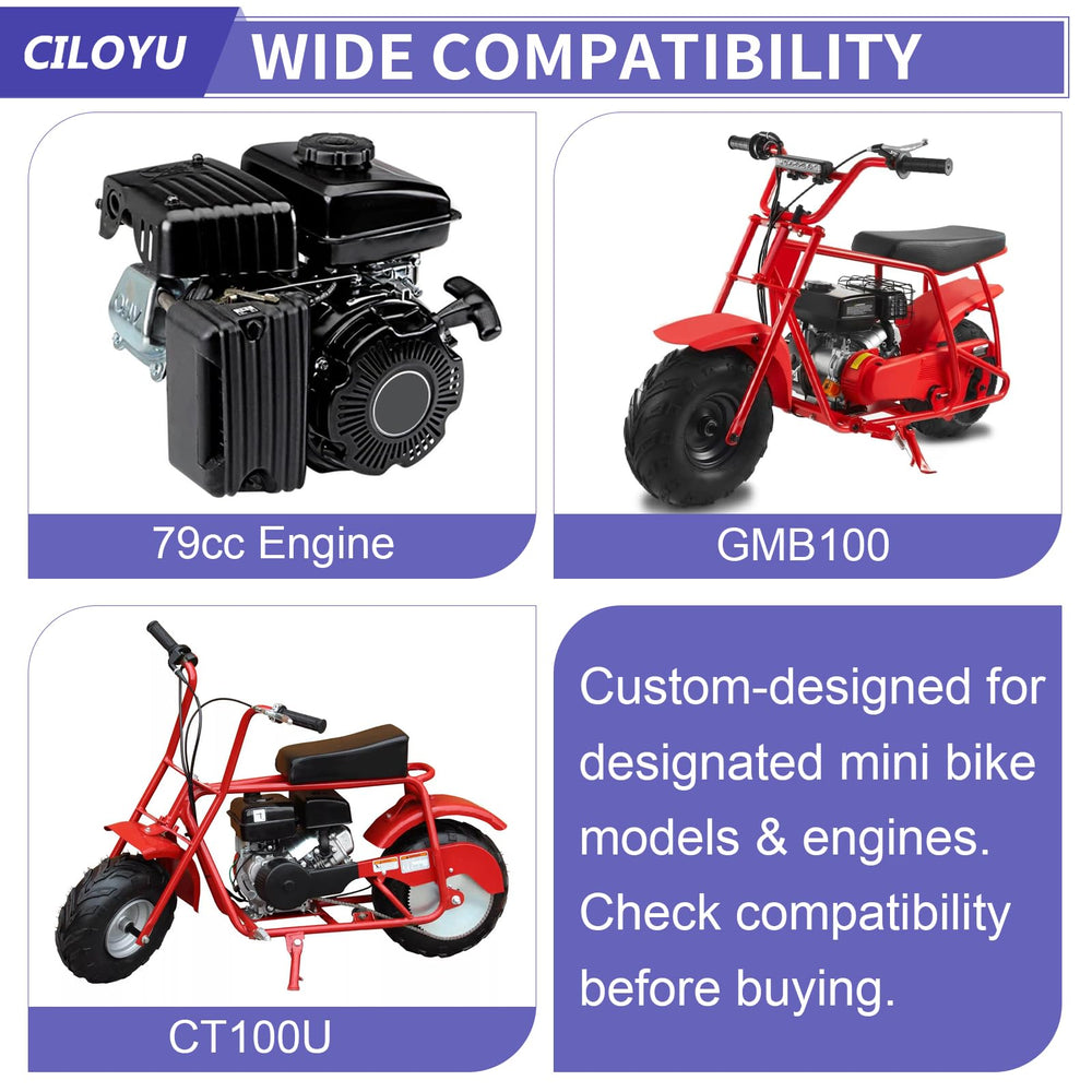 CILOYU exhaust routed away from seat showing reduced rider leg heat risk