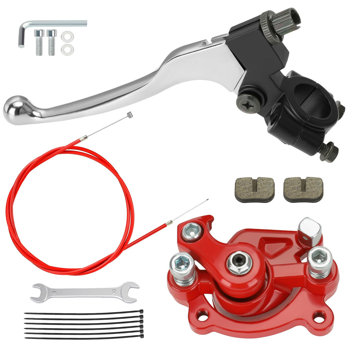 CILOYU front view of complete brake kit showing all parts for fast replacement