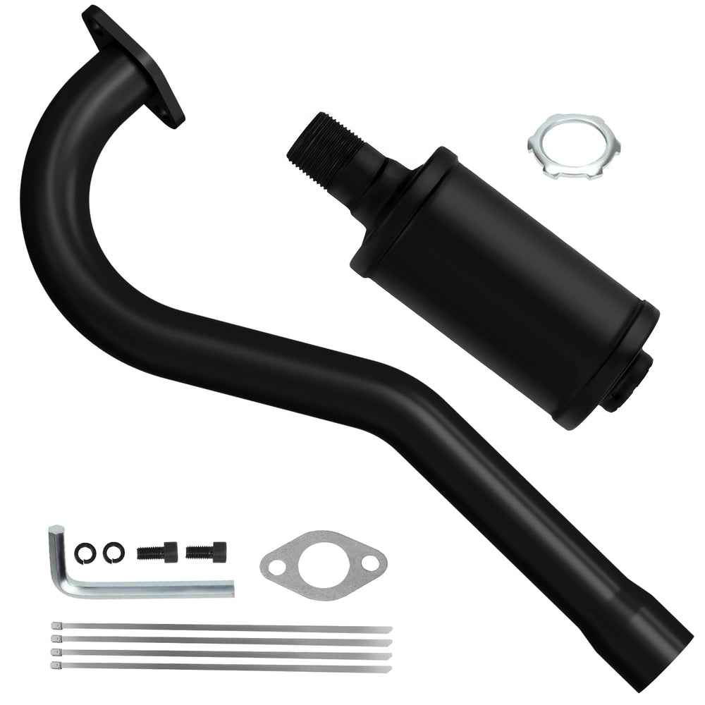 CILOYU front view of exhaust header showing full profile for fit verification