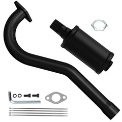 CILOYU front view of exhaust header showing full profile for fit verification