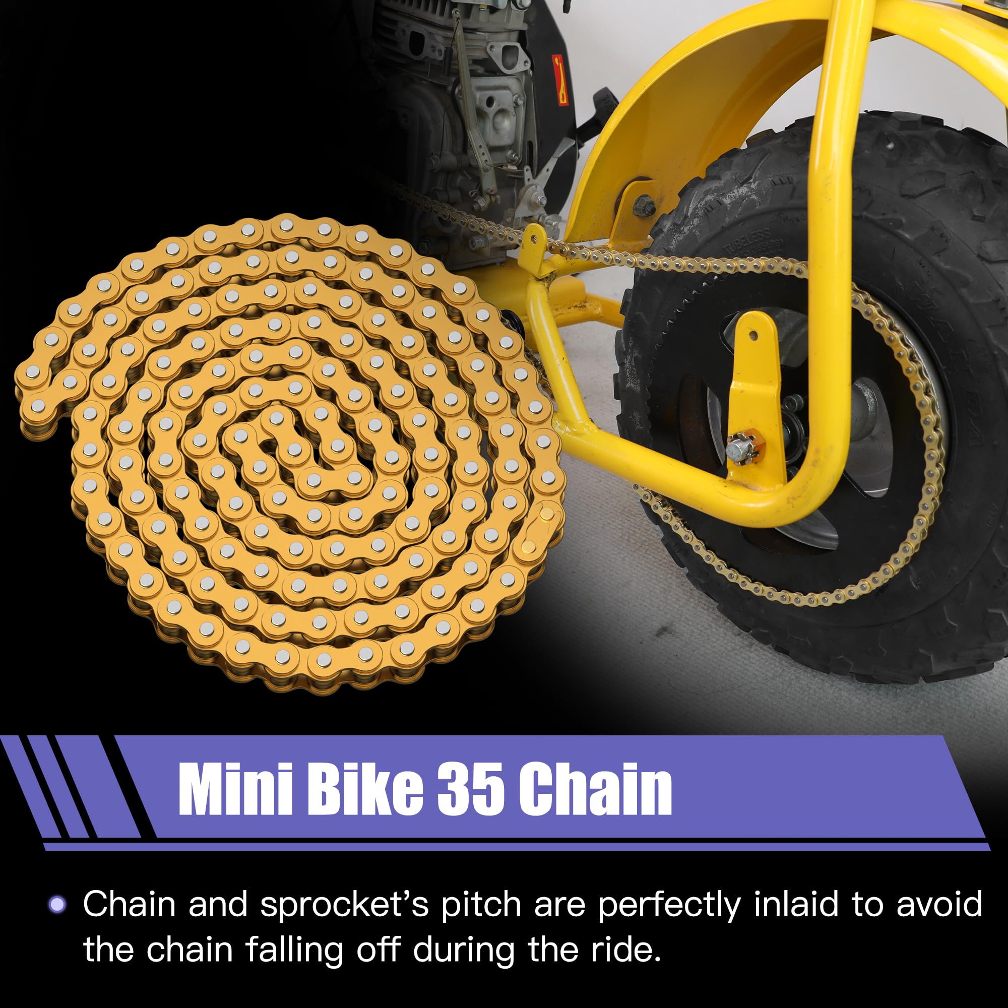 CILOYU gold 35 installed on CT100U mini bike proving direct compatibility