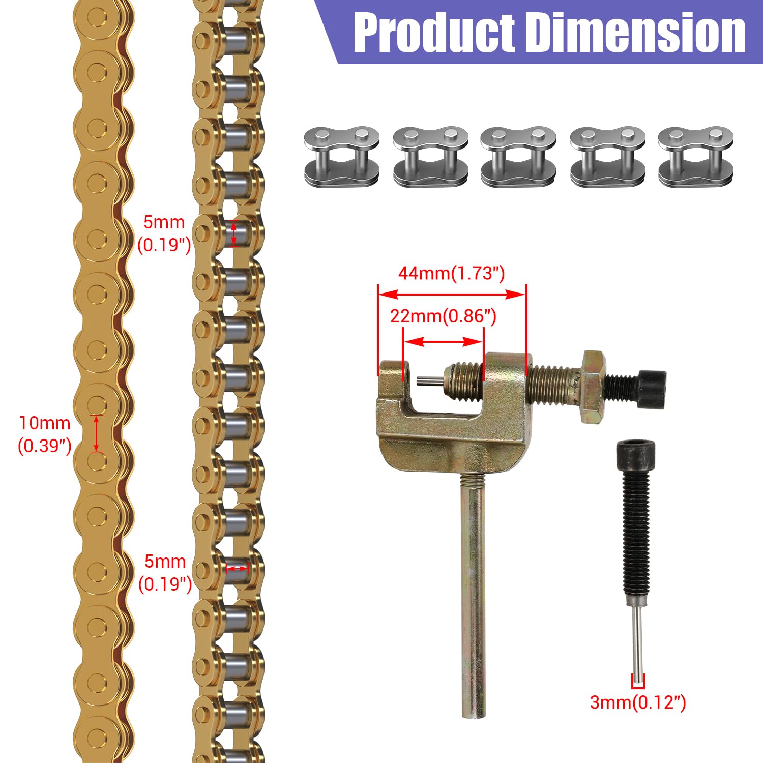 CILOYU gold 35 scale with ruler for accurate length and sizing check