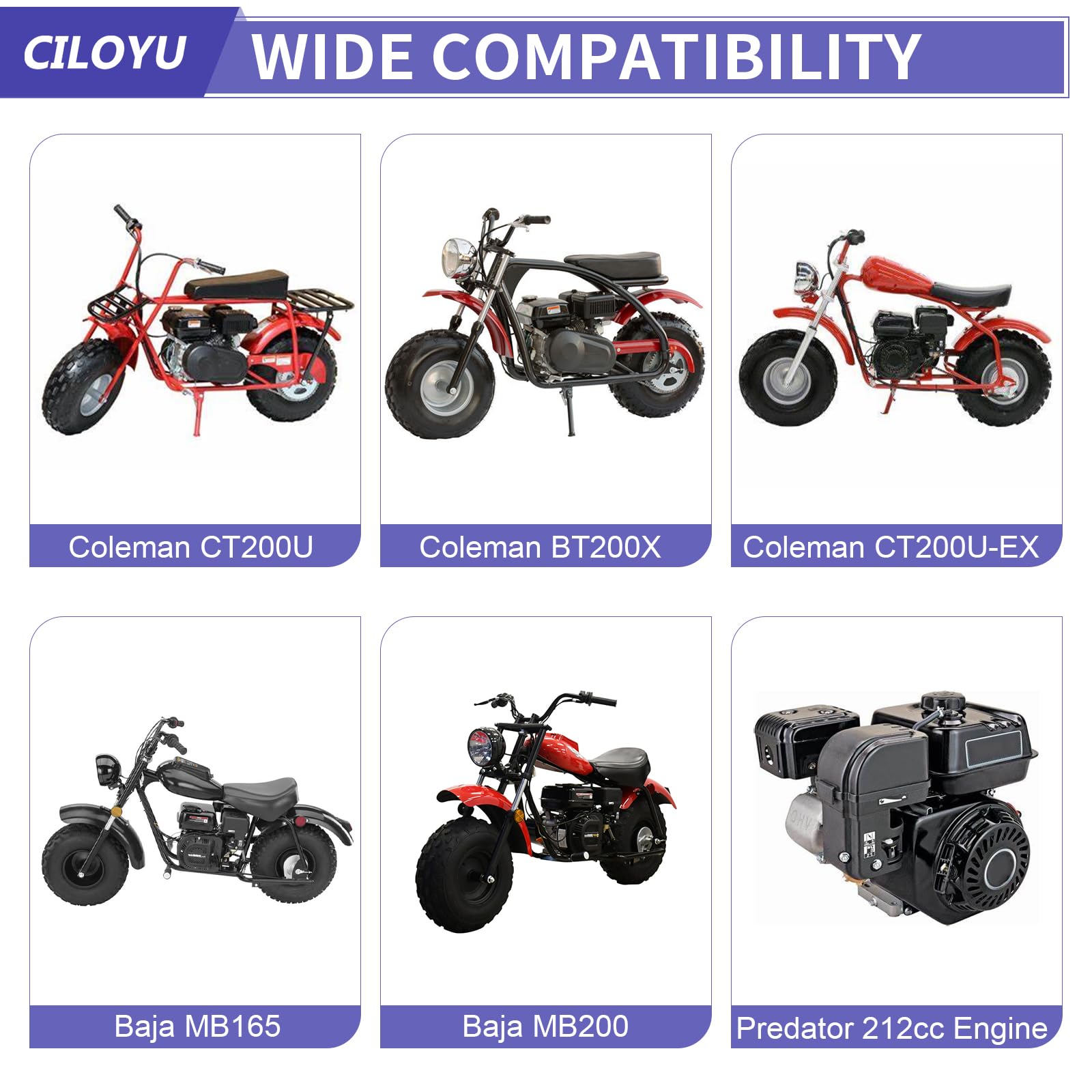 CILOYU installed on mini bike demonstrating improved sound and style benefit