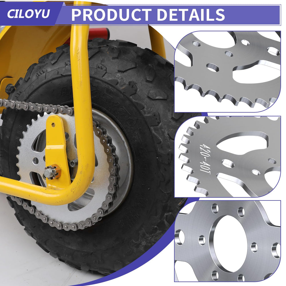 CILOYU installed on minibike in off-road scene demonstrating real-world use