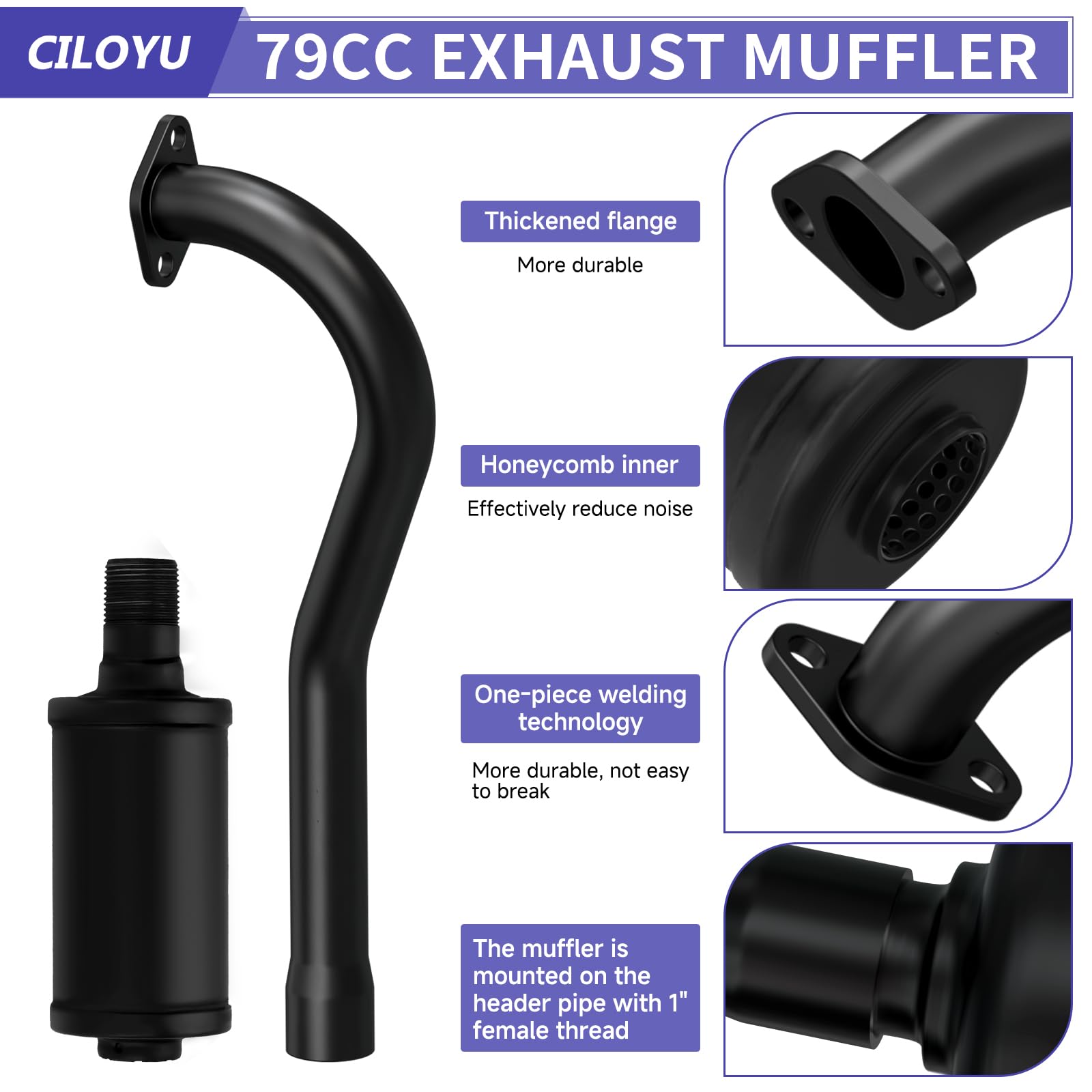 CILOYU silencer core detail reducing noise while preserving low-end sound