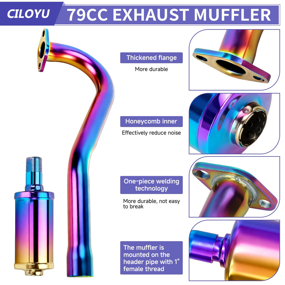 CILOYU muffler inner wall detail showing thickened wall for quieter operation