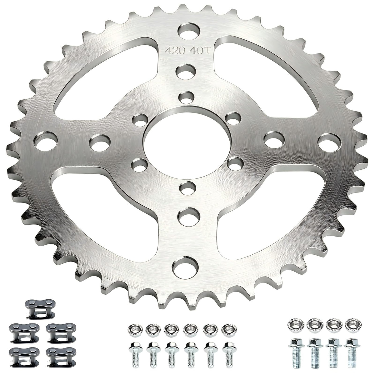 CILOYU front face of 40T sprocket showing full tooth profile for reliable engagement