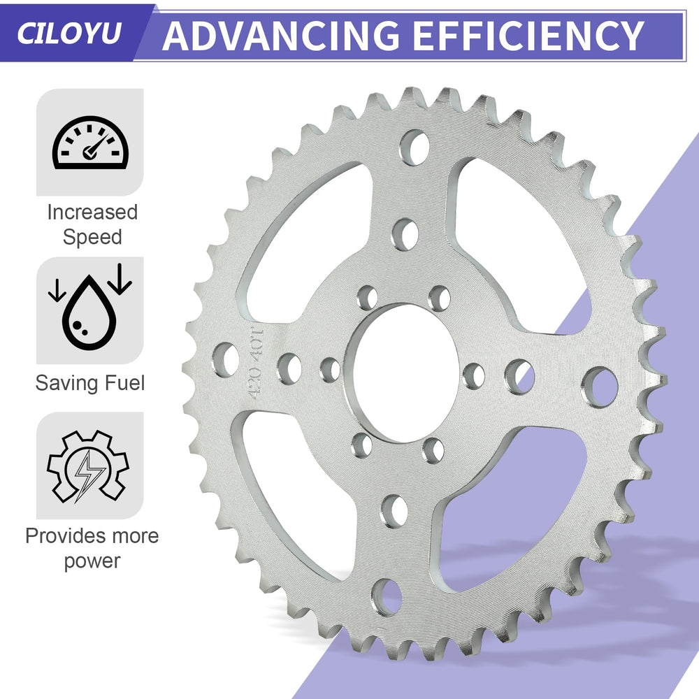 CILOYU sprocket next to ruler for clear size comparison and measurement confidence