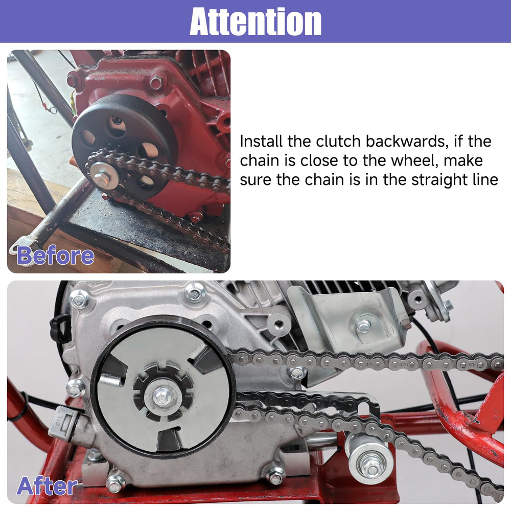 CILOYU tensioner mounted on mini bike demonstrating reduced chain slippage and stable drivetrain