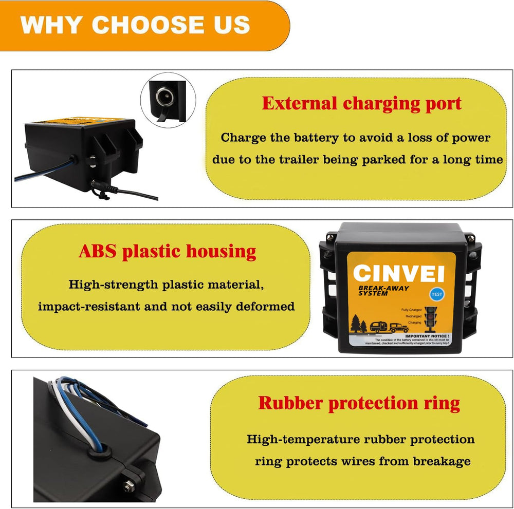 CINVEI rugged plastic housing texture detail protecting internal components from weather and debris